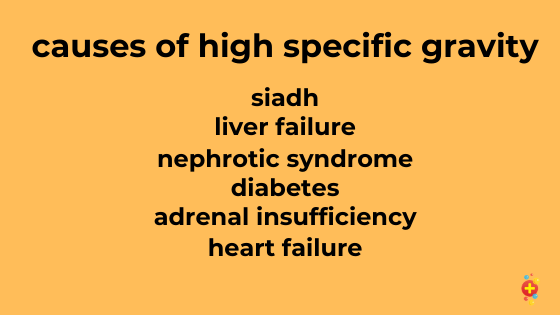 A list of causes of high specific gravity