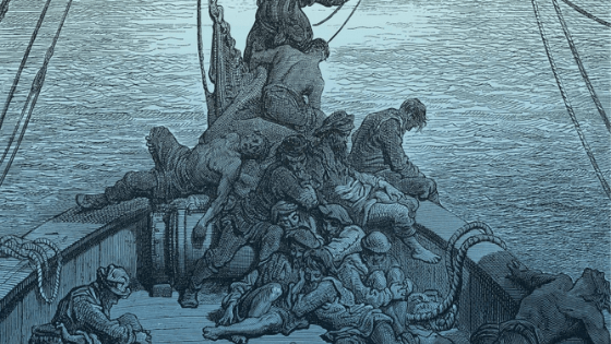 Rime of the Ancient Mariner - all the sailors died of scurvy